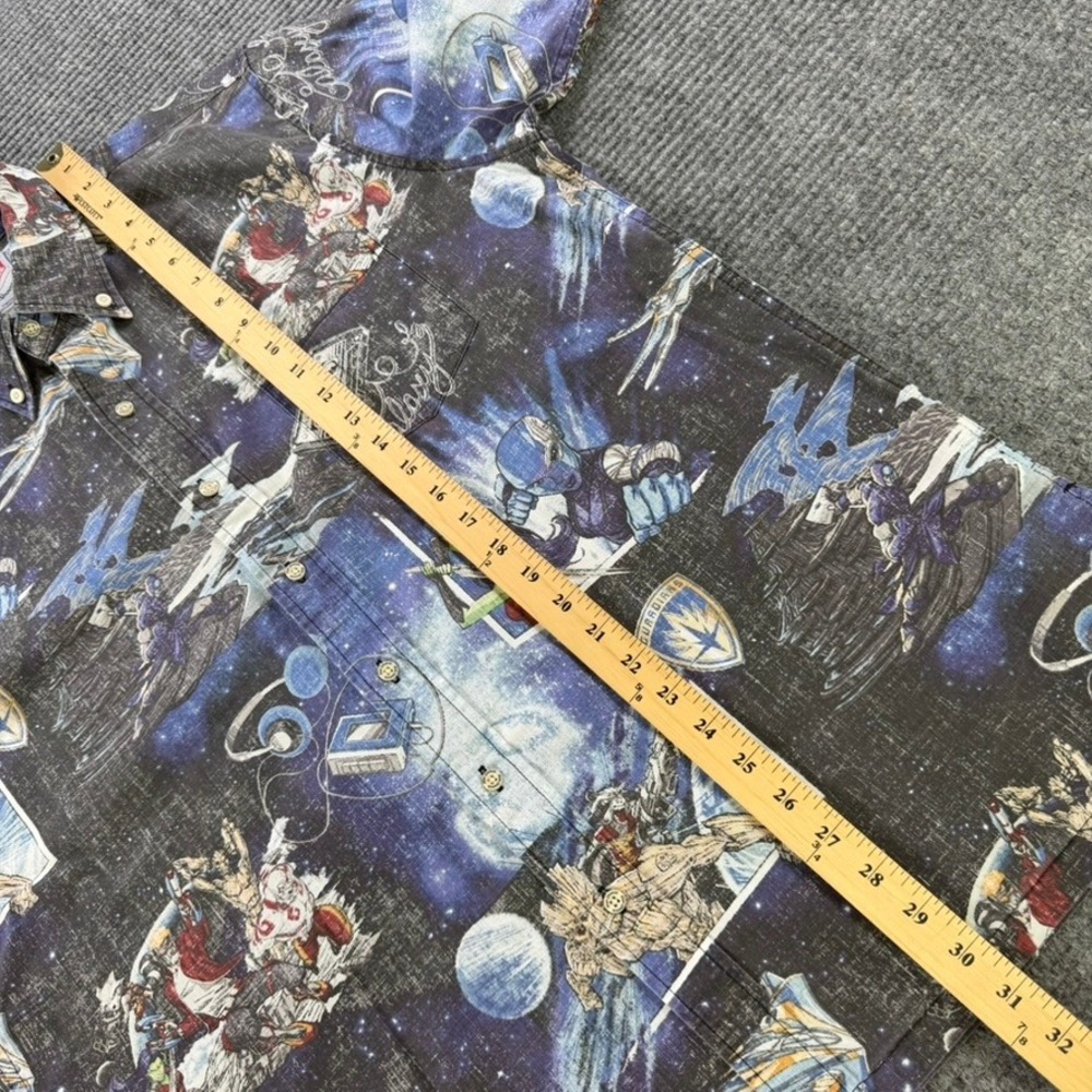 Reyn Spooner Marvel Guardians of the Galaxy Shirt Mens Large Blue Classic Fit - Picture 11 of 13
